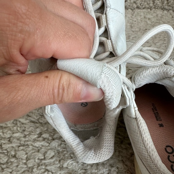 Ecco Off-White Leather golf shoes size 6 - Picture 7 of 8